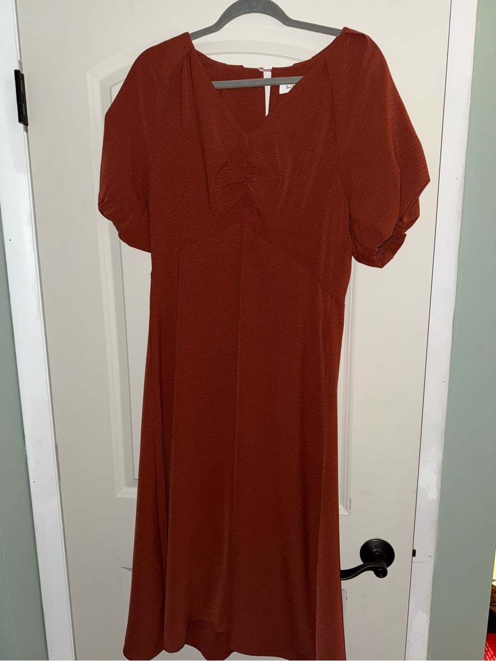 Bohme puff sleeve V-neck Maxi dress